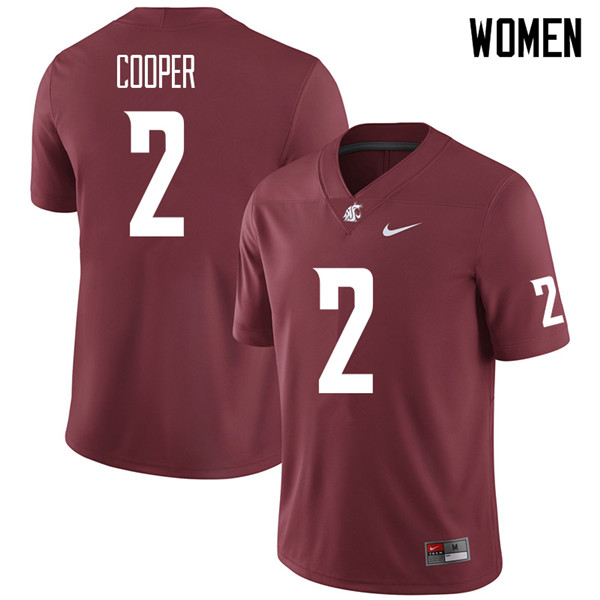 Women #2 Cammon Cooper Washington State Cougars College Football Jerseys Sale-Crimson